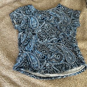 Blue paisley top
